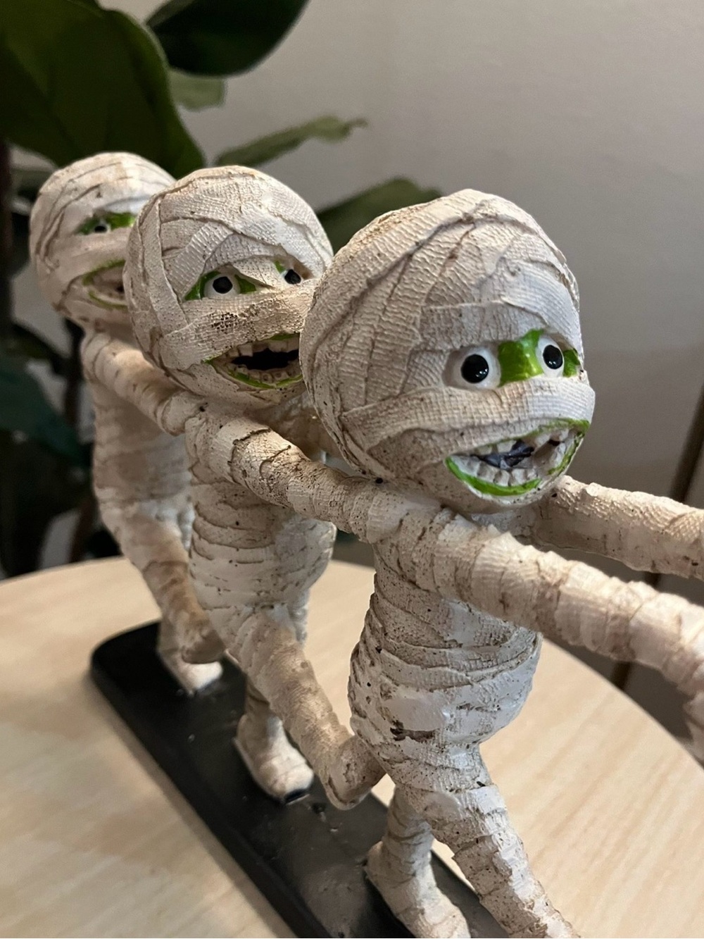 Three Mummies Zombies, Walking, Marching
Together Halloween Decor
